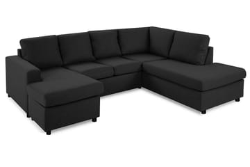 Crazy 4-sits Högervänd U-formad Large Soffa med Divan och Schäslong i Tyg - Antracit - Möbler - Soffa - Divansoffa & schäslongsoffa - 3 sits soffa med divan