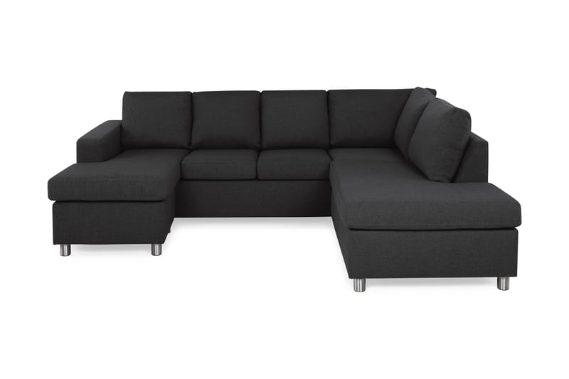 Crazy 4-sits Högervänd U-formad Large Soffa med Divan och Schäslong i Tyg - Antracit - Möbler - Soffa - Divansoffa & schäslongsoffa - 3 sits soffa med divan