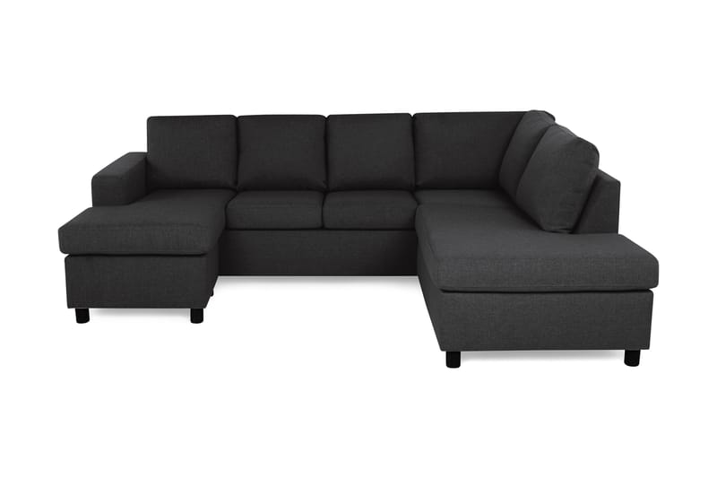 Crazy 4-sits Högervänd U-formad Large Soffa med Divan och Schäslong i Tyg, Antracit