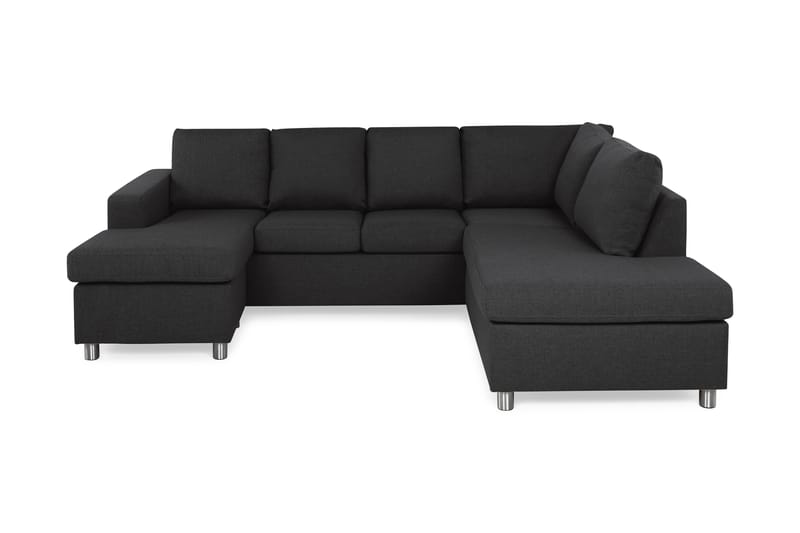 Crazy 4-sits Högervänd U-formad Large Soffa med Divan och Schäslong i Tyg - Antracit - Möbler - Soffa - Divansoffa & schäslongsoffa - 3 sits soffa med divan