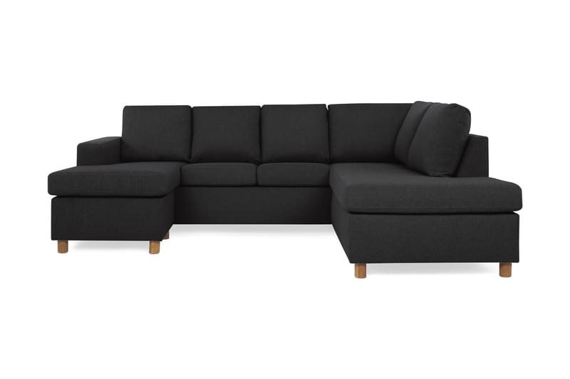 Crazy 4-sits Högervänd U-formad Large Soffa med Divan och Schäslong i Tyg - Antracit - Möbler - Soffa - Divansoffa & schäslongsoffa - 3 sits soffa med divan