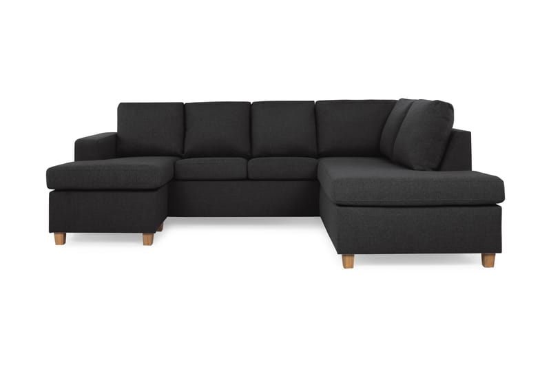Crazy 4-sits Högervänd U-formad Large Soffa med Divan och Schäslong i Tyg - Antracit - Möbler - Soffa - Divansoffa & schäslongsoffa - 3 sits soffa med divan