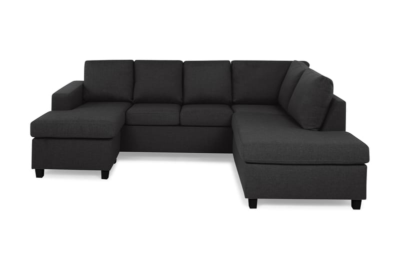 Crazy 4-sits Högervänd U-formad Large Soffa med Divan och Schäslong i Tyg - Antracit - Möbler - Soffa - Divansoffa & schäslongsoffa - 3 sits soffa med divan