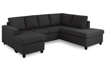 Crazy 4-sits Högervänd U-formad Large Soffa med Divan och Schäslong i Tyg - Antracit - Möbler - Soffa - Divansoffa & schäslongsoffa - 3 sits soffa med divan