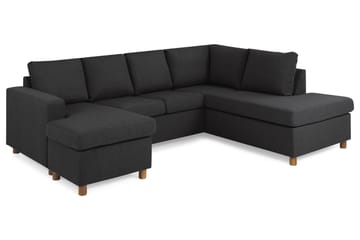 Crazy 4-sits Högervänd U-formad Large Soffa med Divan och Schäslong i Tyg - Antracit - Möbler - Soffa - Divansoffa & schäslongsoffa - 3 sits soffa med divan
