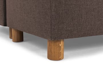 Crazy 4-sits Högervänd U-formad Small Soffa med Divan och Schäslong i Tyg - Brun - Möbler - Soffa - Divansoffa & schäslongsoffa - 3 sits soffa med divan
