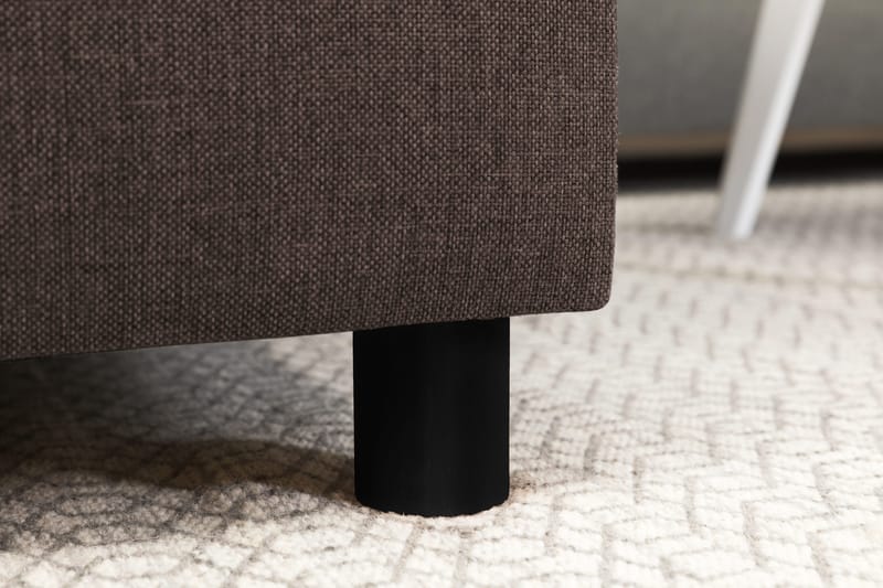 Crazy 4-sits Högervänd U-formad Small Soffa med Divan och Schäslong i Tyg - Brun - Möbler - Soffa - Divansoffa & schäslongsoffa - 3 sits soffa med divan