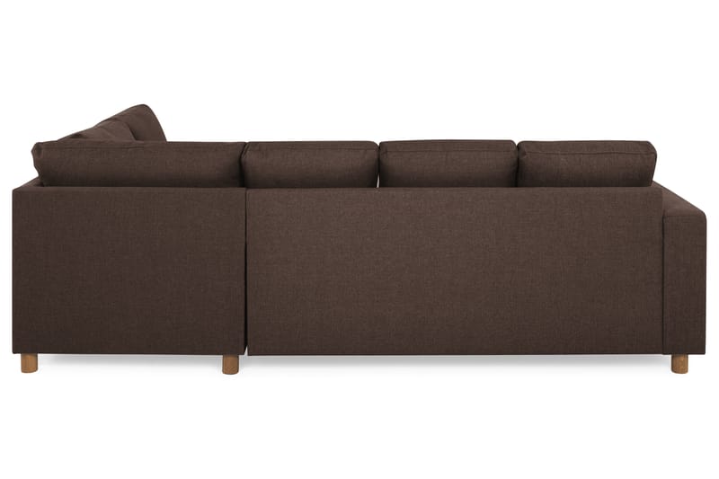 Crazy 4-sits Högervänd U-formad Small Soffa med Divan och Schäslong i Tyg - Brun - Möbler - Soffa - Divansoffa & schäslongsoffa - 3 sits soffa med divan