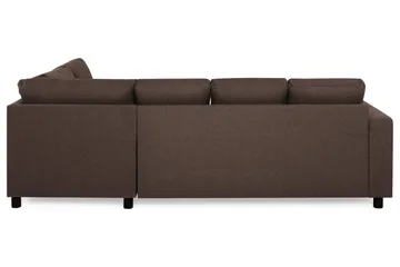 Crazy 4-sits Högervänd U-formad Small Soffa med Divan och Schäslong i Tyg - Brun - Möbler - Soffa - Divansoffa & schäslongsoffa - 3 sits soffa med divan