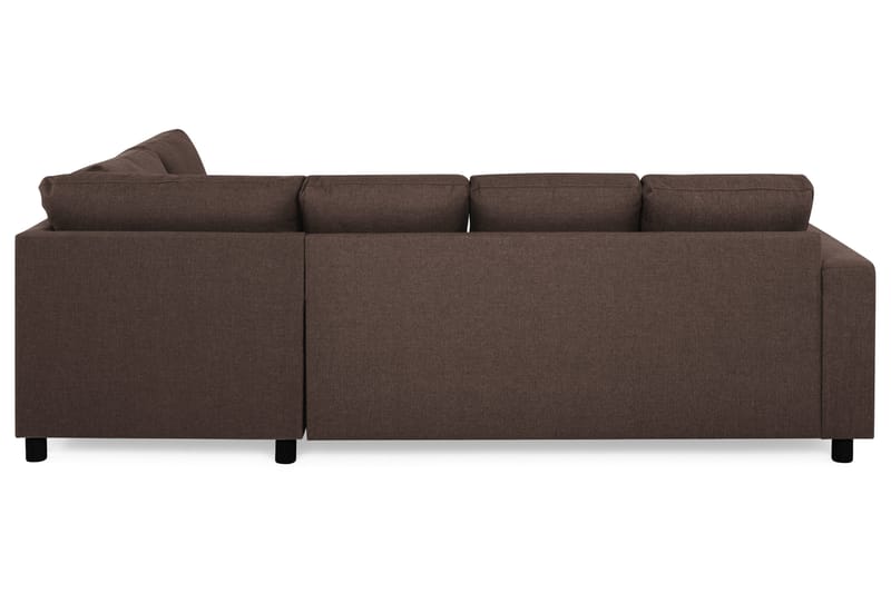 Crazy 4-sits Högervänd U-formad Small Soffa med Divan och Schäslong i Tyg - Brun - Möbler - Soffa - Divansoffa & schäslongsoffa - 3 sits soffa med divan