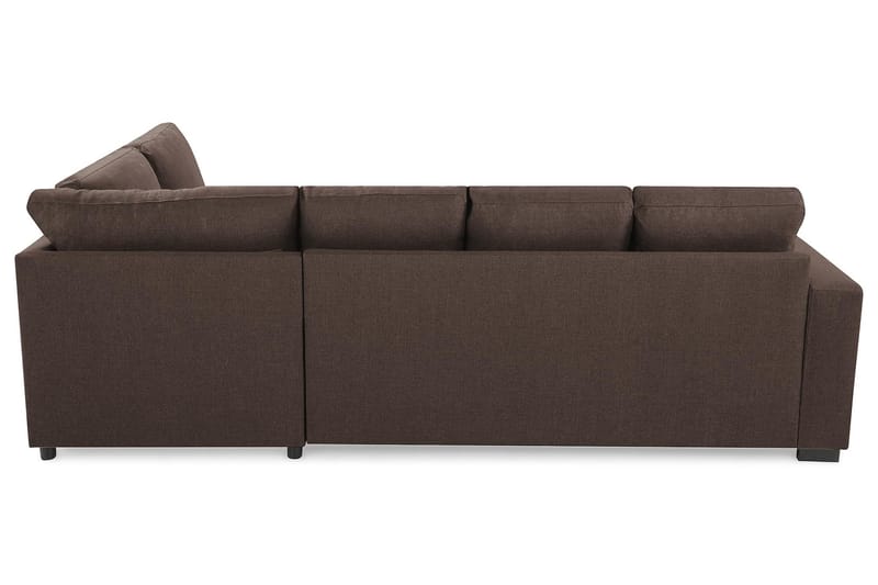 Crazy 4-sits Högervänd U-formad Small Soffa med Divan och Schäslong i Tyg - Brun - Möbler - Soffa - Divansoffa & schäslongsoffa - 3 sits soffa med divan