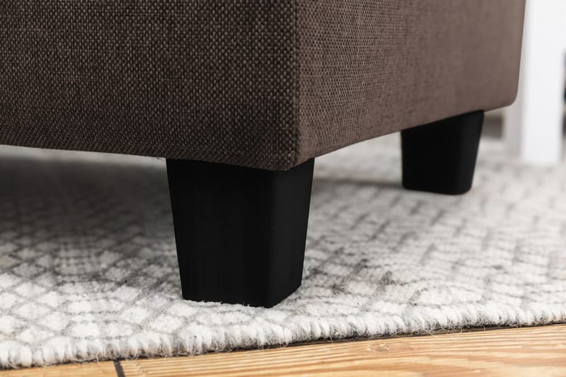 Crazy 4-sits Högervänd U-formad Small Soffa med Divan och Schäslong i Tyg - Brun - Möbler - Soffa - Divansoffa & schäslongsoffa - 3 sits soffa med divan
