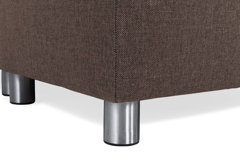Crazy 4-sits Högervänd U-formad Small Soffa med Divan och Schäslong i Tyg - Brun - Möbler - Soffa - Divansoffa & schäslongsoffa - 3 sits soffa med divan