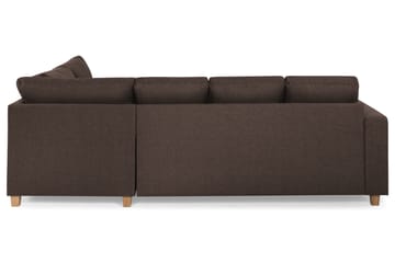Crazy 4-sits Högervänd U-formad Small Soffa med Divan och Schäslong i Tyg - Brun - Möbler - Soffa - Divansoffa & schäslongsoffa - 3 sits soffa med divan