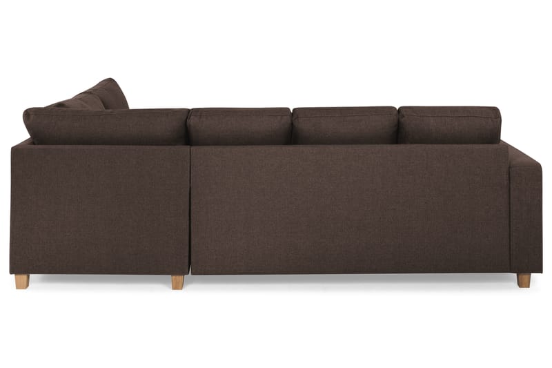 Crazy 4-sits Högervänd U-formad Small Soffa med Divan och Schäslong i Tyg - Brun - Möbler - Soffa - Divansoffa & schäslongsoffa - 3 sits soffa med divan