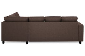 Crazy 4-sits Högervänd U-formad Small Soffa med Divan och Schäslong i Tyg - Brun - Möbler - Soffa - Divansoffa & schäslongsoffa - 3 sits soffa med divan