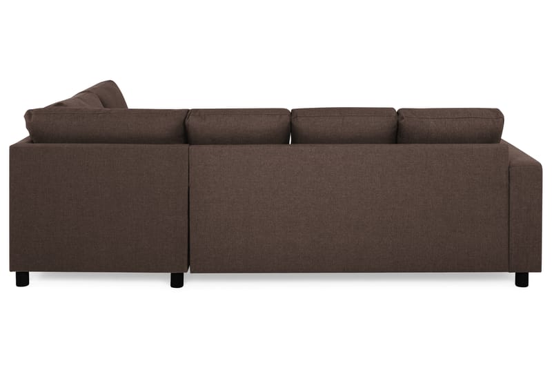Crazy 4-sits Högervänd U-formad Small Soffa med Divan och Schäslong i Tyg - Brun - Möbler - Soffa - Divansoffa & schäslongsoffa - 3 sits soffa med divan