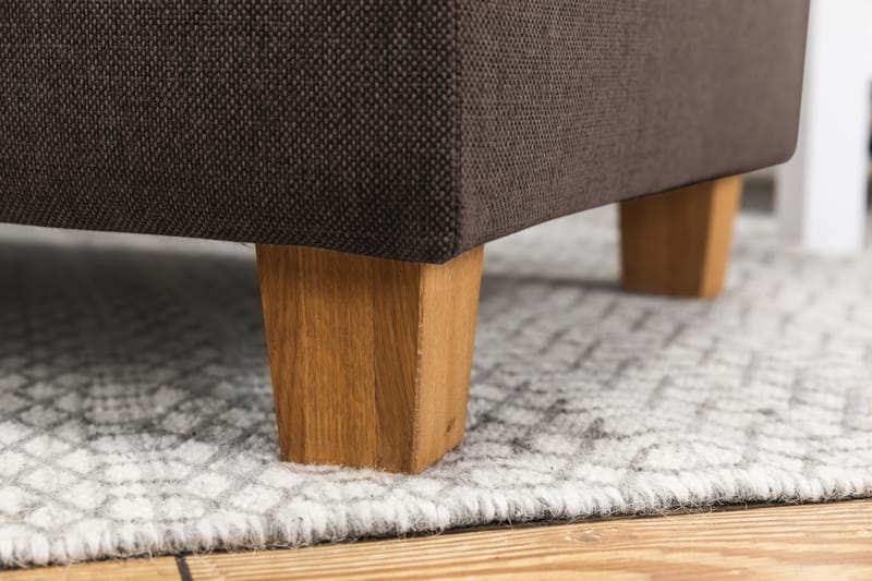 Crazy 4-sits Högervänd U-formad Small Soffa med Divan och Schäslong i Tyg - Brun - Möbler - Soffa - Divansoffa & schäslongsoffa - 3 sits soffa med divan