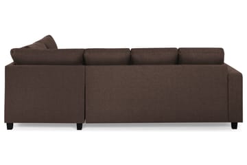 Crazy 4-sits Högervänd U-formad Small Soffa med Divan och Schäslong i Tyg - Brun - Möbler - Soffa - Divansoffa & schäslongsoffa - 3 sits soffa med divan