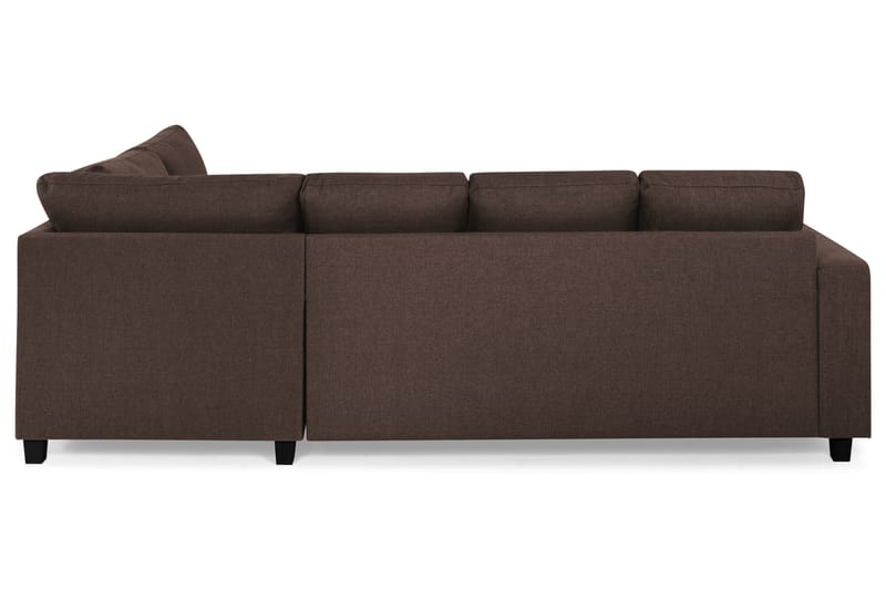 Crazy 4-sits Högervänd U-formad Small Soffa med Divan och Schäslong i Tyg - Brun - Möbler - Soffa - Divansoffa & schäslongsoffa - 3 sits soffa med divan