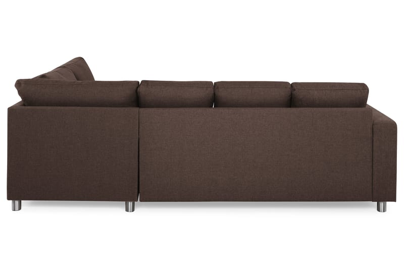 Crazy 4-sits Högervänd U-formad Small Soffa med Divan och Schäslong i Tyg - Brun - Möbler - Soffa - Divansoffa & schäslongsoffa - 3 sits soffa med divan