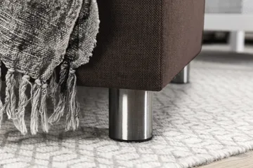Crazy 4-sits Högervänd U-formad Small Soffa med Divan och Schäslong i Tyg - Brun - Möbler - Soffa - Divansoffa & schäslongsoffa - 3 sits soffa med divan