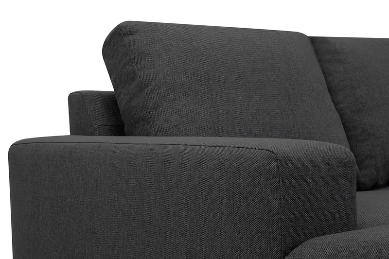 Crazy 4-sits Högervänd U-formad Small Soffa med Divan och Schäslong i Tyg - Mörkgrå - Möbler - Soffa - Divansoffa & schäslongsoffa - 3 sits soffa med divan