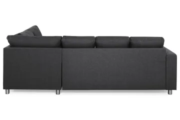Crazy 4-sits Högervänd U-formad Small Soffa med Divan och Schäslong i Tyg - Mörkgrå - Möbler - Soffa - Divansoffa & schäslongsoffa - 3 sits soffa med divan