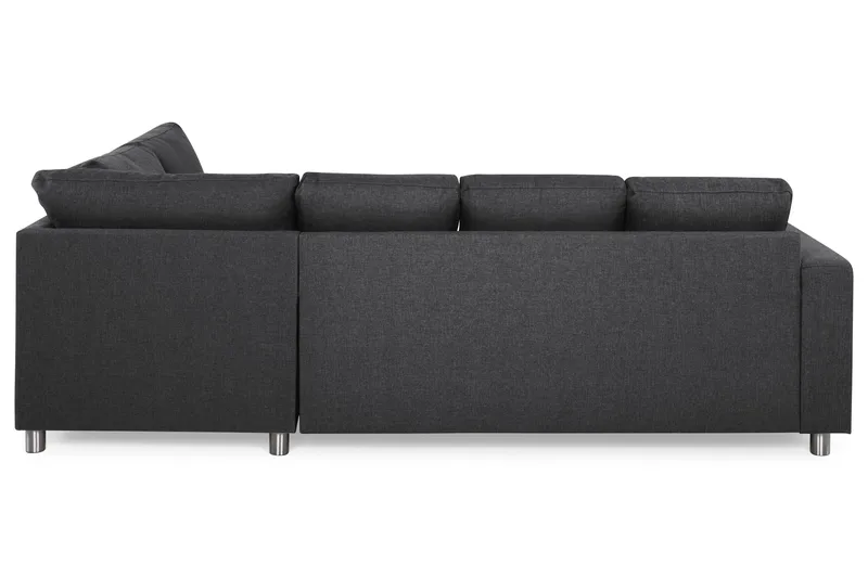 Crazy 4-sits Högervänd U-formad Small Soffa med Divan och Schäslong i Tyg - Mörkgrå - Möbler - Soffa - Divansoffa & schäslongsoffa - 3 sits soffa med divan