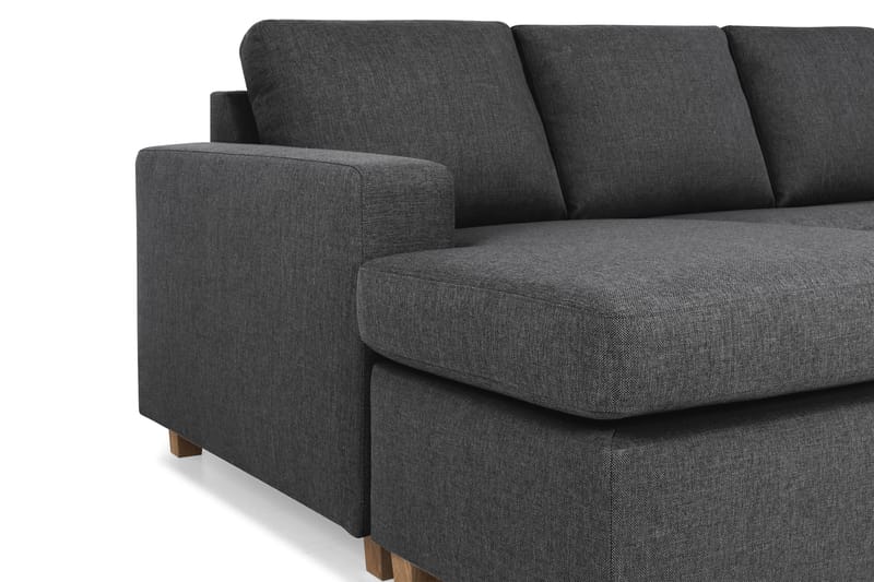 Crazy 4-sits Högervänd U-formad Small Soffa med Divan och Schäslong i Tyg - Mörkgrå - Möbler - Soffa - Divansoffa & schäslongsoffa - 3 sits soffa med divan