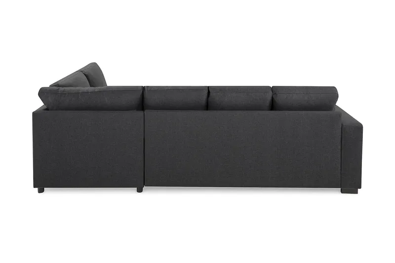 Crazy 4-sits Högervänd U-formad Small Soffa med Divan och Schäslong i Tyg - Mörkgrå - Möbler - Soffa - Divansoffa & schäslongsoffa - 3 sits soffa med divan