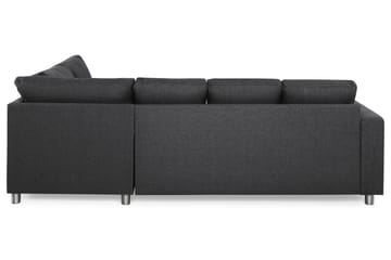 Crazy 4-sits Högervänd U-formad Small Soffa med Divan och Schäslong i Tyg - Mörkgrå - Möbler - Soffa - Divansoffa & schäslongsoffa - 3 sits soffa med divan