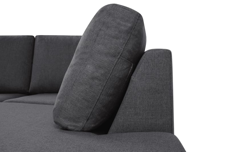 Crazy 4-sits Högervänd U-formad Small Soffa med Divan och Schäslong i Tyg - Mörkgrå - Möbler - Soffa - Divansoffa & schäslongsoffa - 3 sits soffa med divan