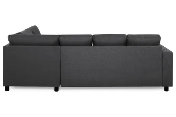 Crazy 4-sits Högervänd U-formad Small Soffa med Divan och Schäslong i Tyg - Mörkgrå - Möbler - Soffa - Divansoffa & schäslongsoffa - 3 sits soffa med divan