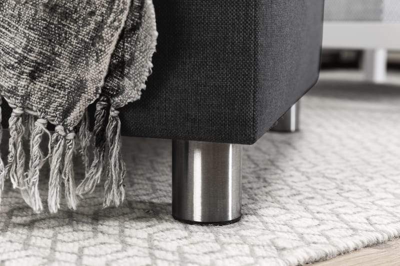 Crazy 4-sits Högervänd U-formad Small Soffa med Divan och Schäslong i Tyg - Mörkgrå - Möbler - Soffa - Divansoffa & schäslongsoffa - 3 sits soffa med divan