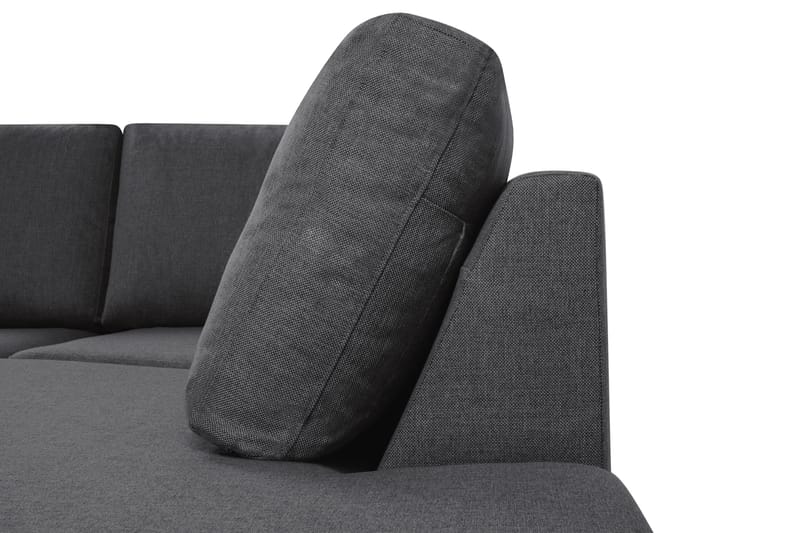 Crazy 4-sits Högervänd U-formad Small Soffa med Divan och Schäslong i Tyg - Mörkgrå - Möbler - Soffa - Divansoffa & schäslongsoffa - 3 sits soffa med divan