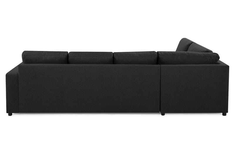 Crazy 4-sits Vänstervänd L-formad Schäslongsoffa i Tyg - Antracit - Möbler - Soffa - Divansoffa & schäslongsoffa - 3 sits soffa med divan