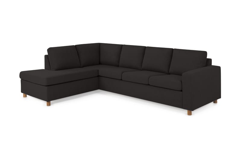 Crazy 4-sits Vänstervänd L-formad Schäslongsoffa i Tyg - Antracit - Möbler - Soffa - Divansoffa & schäslongsoffa - 3 sits soffa med divan