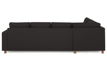 Crazy 4-sits Vänstervänd L-formad Schäslongsoffa i Tyg - Antracit - Möbler - Soffa - Divansoffa & schäslongsoffa - 3 sits soffa med divan