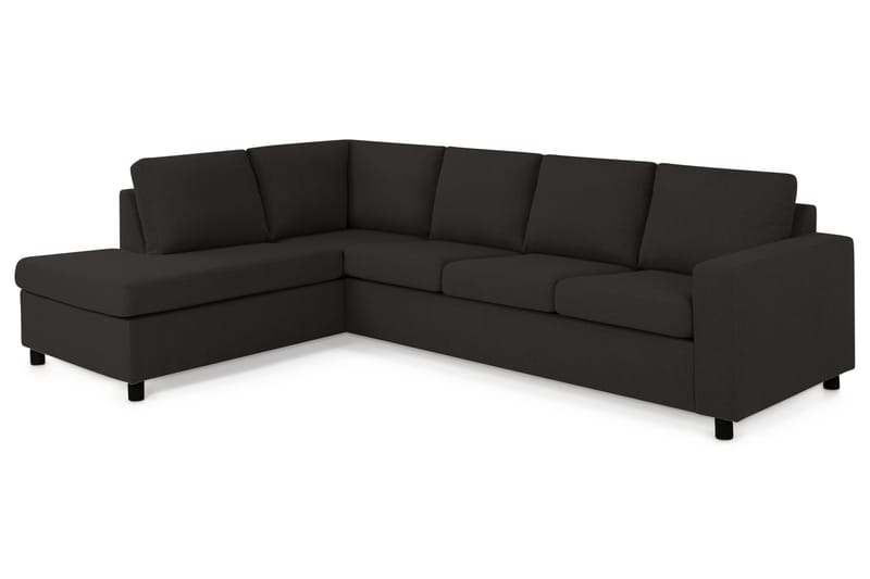 Crazy 4-sits Vänstervänd L-formad Schäslongsoffa i Tyg - Antracit - Möbler - Soffa - Divansoffa & schäslongsoffa - 3 sits soffa med divan