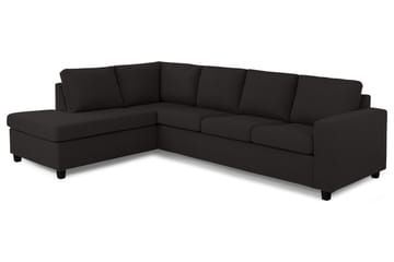 Crazy 4-sits Vänstervänd L-formad Schäslongsoffa i Tyg - Antracit - Möbler - Soffa - Divansoffa & schäslongsoffa - 3 sits soffa med divan