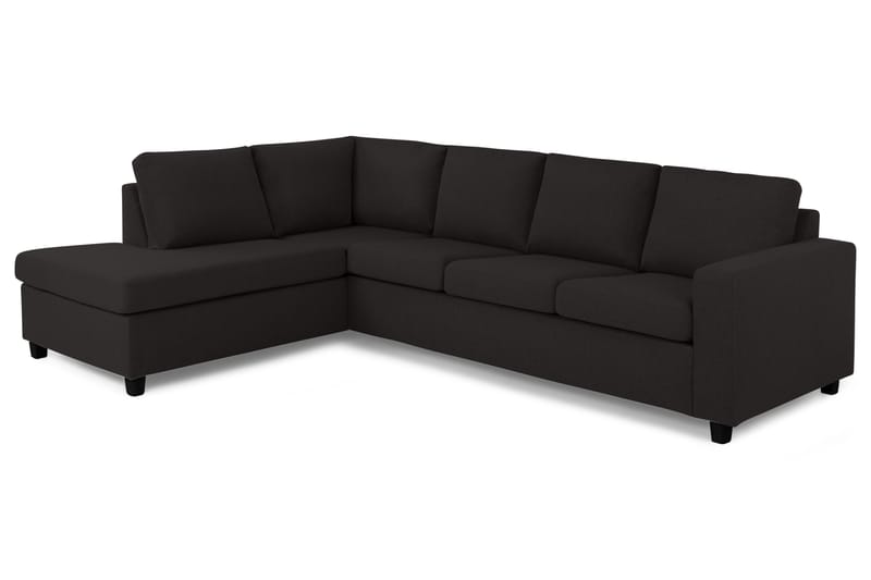 Crazy 4-sits Vänstervänd L-formad Schäslongsoffa i Tyg - Antracit - Möbler - Soffa - Divansoffa & schäslongsoffa - 3 sits soffa med divan