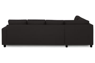 Crazy 4-sits Vänstervänd L-formad Schäslongsoffa i Tyg - Antracit - Möbler - Soffa - Divansoffa & schäslongsoffa - 3 sits soffa med divan