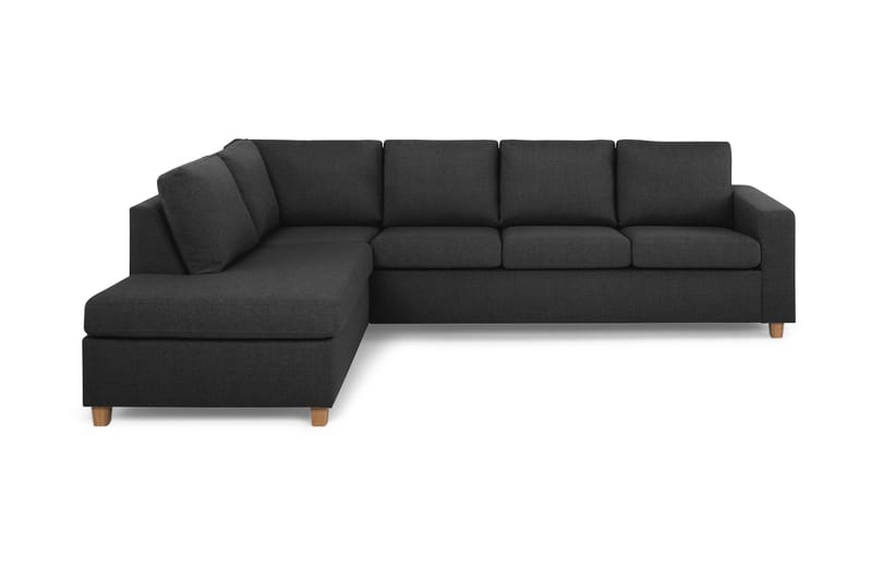 Crazy 4-sits Vänstervänd L-formad Schäslongsoffa i Tyg - Antracit - Möbler - Soffa - Divansoffa & schäslongsoffa - 3 sits soffa med divan