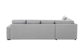 Crazy 4-sits Vänstervänd L-formad Schäslongsoffa i Tyg - Grå - Möbler - Soffa - Divansoffa & schäslongsoffa - 3 sits soffa med divan