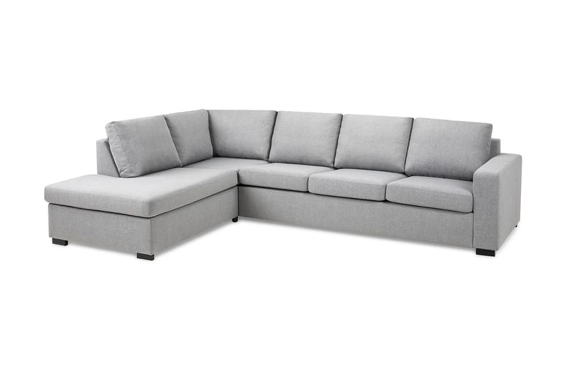 Crazy 4-sits Vänstervänd L-formad Schäslongsoffa i Tyg - Grå - Möbler - Soffa - Divansoffa & schäslongsoffa - 3 sits soffa med divan