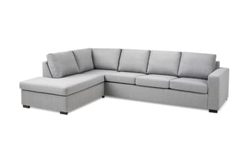 Crazy 4-sits Vänstervänd L-formad Schäslongsoffa i Tyg - Grå - Möbler - Soffa - Divansoffa & schäslongsoffa - 3 sits soffa med divan