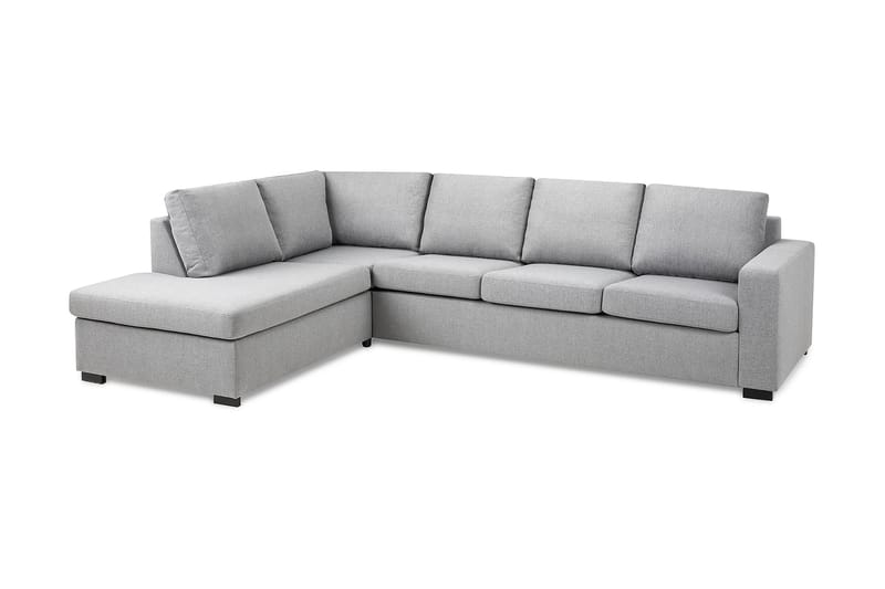 Crazy 4-sits Vänstervänd L-formad Schäslongsoffa i Tyg - Grå - Möbler - Soffa - Divansoffa & schäslongsoffa - 3 sits soffa med divan