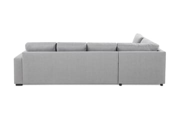 Crazy 4-sits Vänstervänd L-formad Schäslongsoffa i Tyg - Grå - Möbler - Soffa - Divansoffa & schäslongsoffa - 3 sits soffa med divan