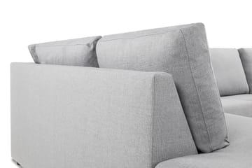 Crazy 4-sits Vänstervänd L-formad Schäslongsoffa i Tyg - Grå - Möbler - Soffa - Divansoffa & schäslongsoffa - 3 sits soffa med divan